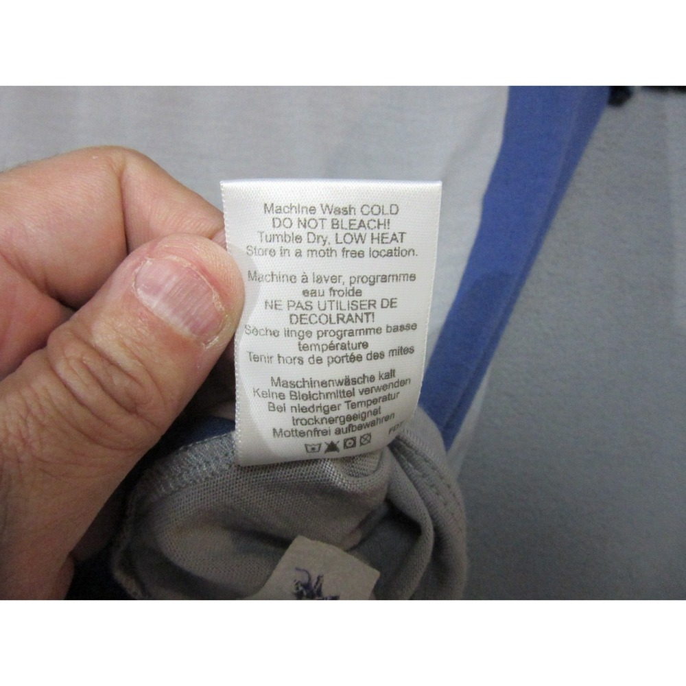 Smartwool Sweatshirt Mens XL Gray Super Fine Merino Wool 1/4 Zip Blue Accent - Picture 6 of 10